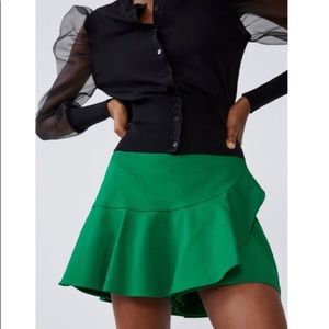 Zara green skirt